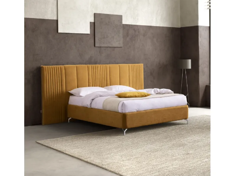 Letto Sommier 127 con testata a parete Matrix di Stilfar Italia