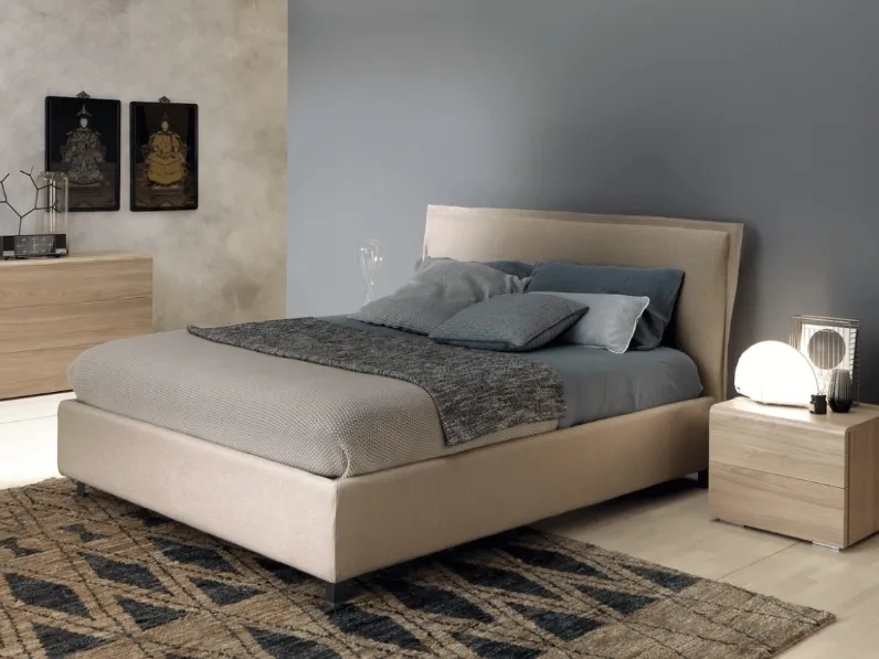 Letto in tessuto con contenitore Still di Felver