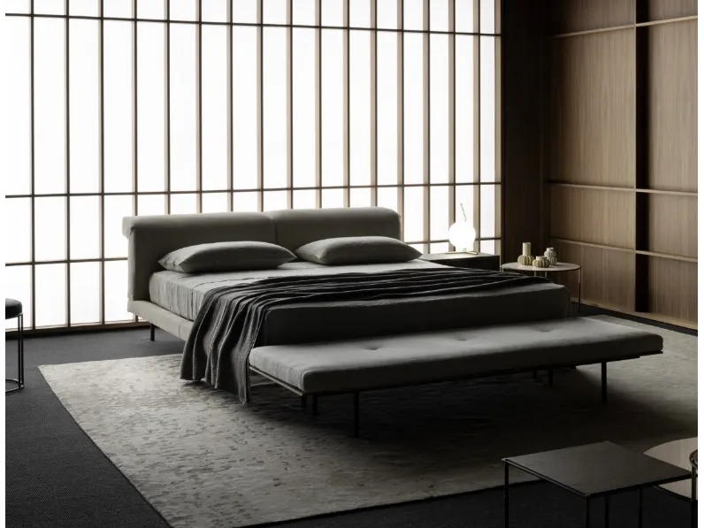 Letto in tessuto imbottito Sumo Bed di Living Divani