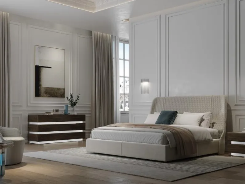 Letto Swan con testiera imponente di Reflex