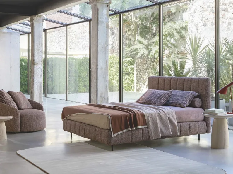 Letto matrimoniale System Quilted di Flexteam
