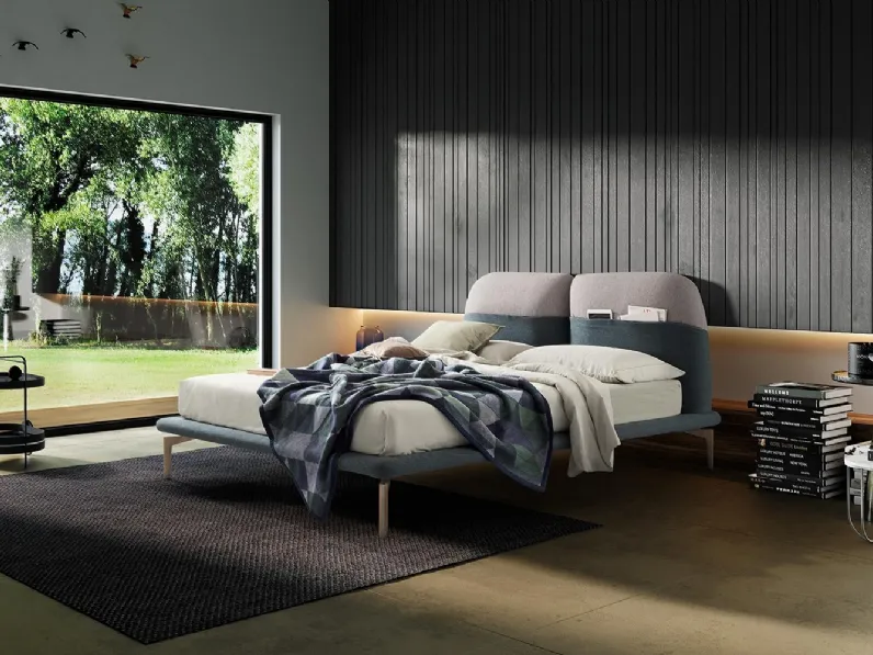 Letto imbottito Tahiti di Novaluna