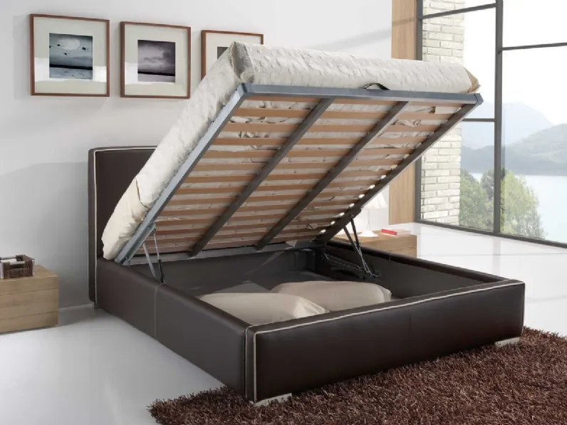 Letto con testiera e box contenitore Malia di Tancredi salotti