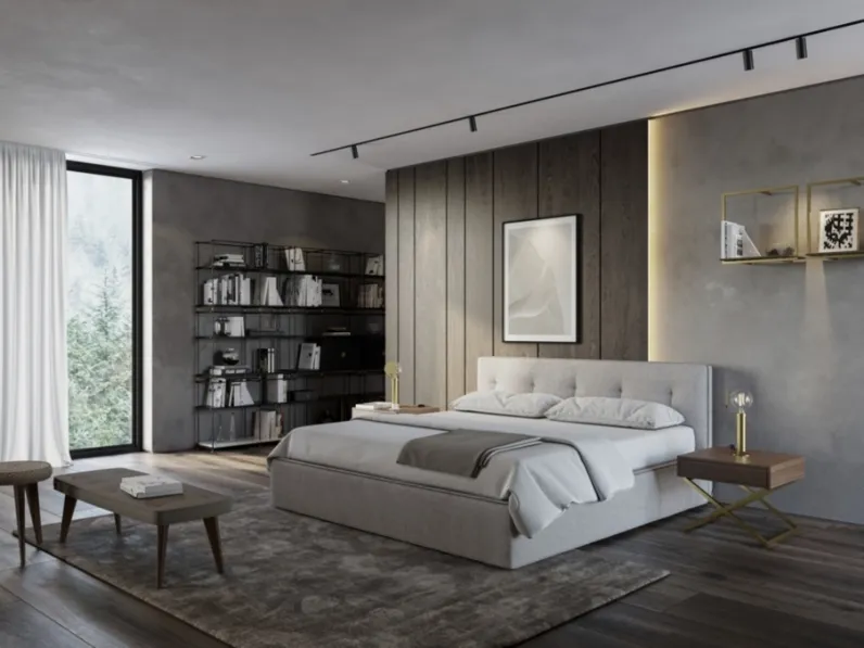 Letto Tangram con box contenitore di Vibieffe