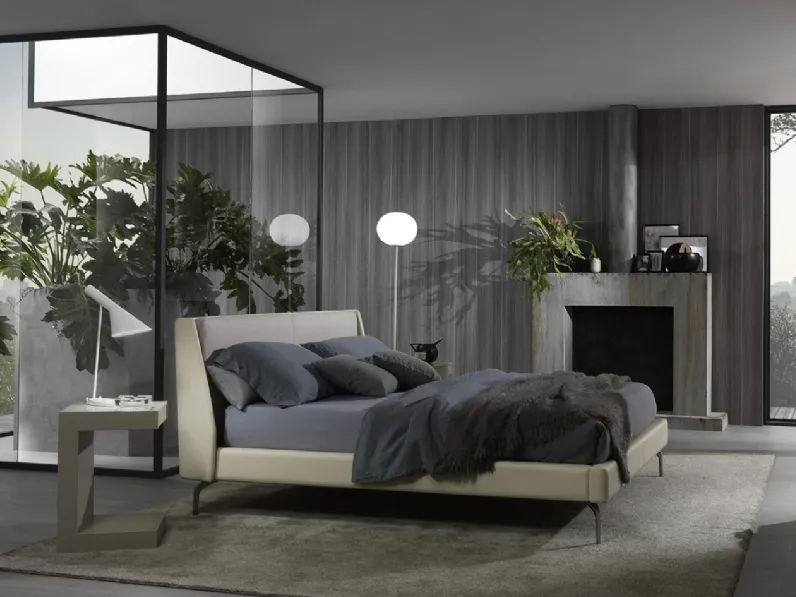 Letto Taylor in pelle di Albani