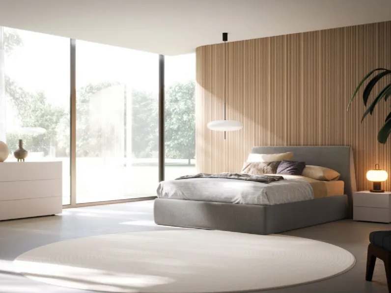 Letto Tessa Night 36 in tessuto imbottito di Orme
