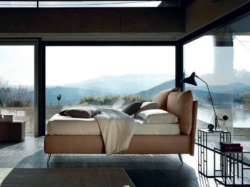 Letto con box contenitore Topazio di Bontempi Letti Design