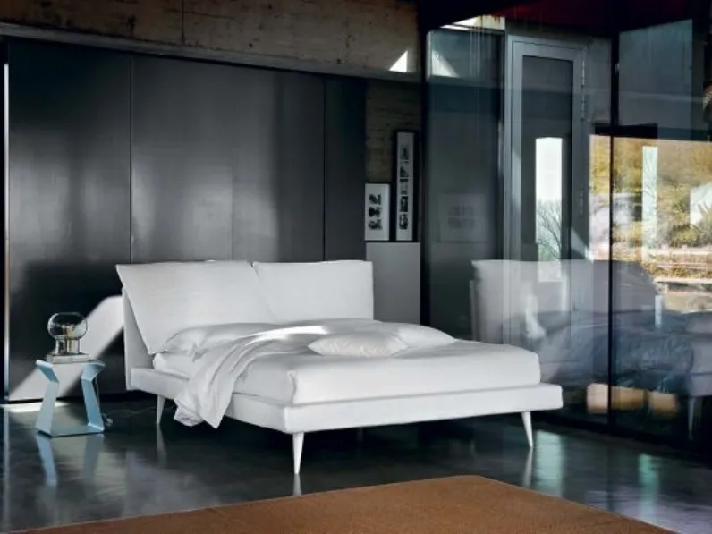 Letto con box contenitore Topazio di Bontempi Letti Design