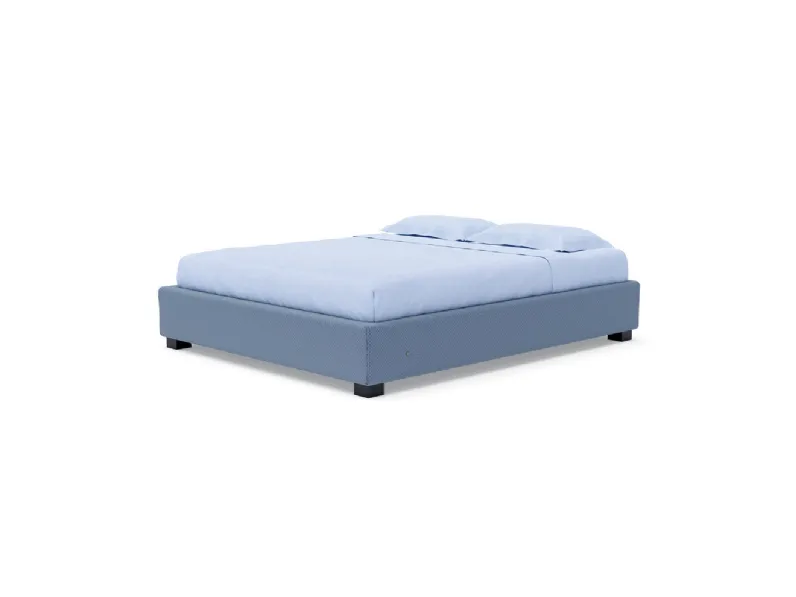 Letto sommier in tessuto con box contenitore Toscano di Migliorino