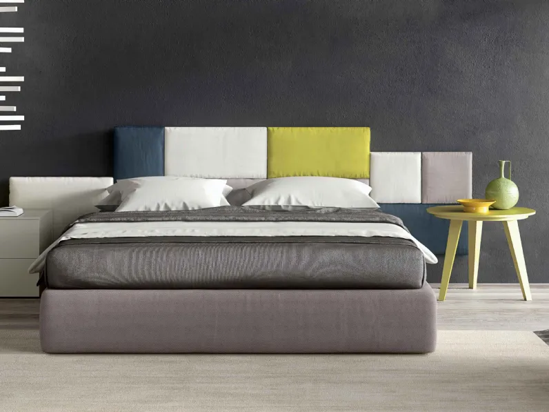 Letto imbottito Pentagramma di Spagnol Salotti