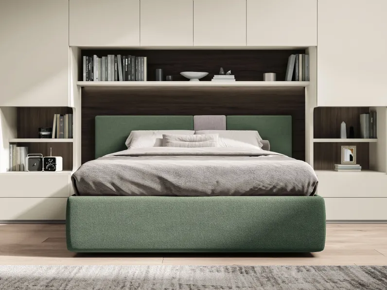 Letto imbottito Pentagramma di Spagnol Salotti