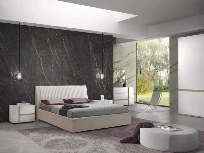 Letto con testiera Two 01 di Passione Italiana