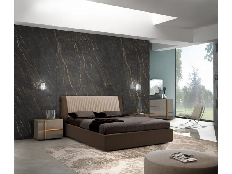 Letto in tessuto Two 03 di Passione Italiana