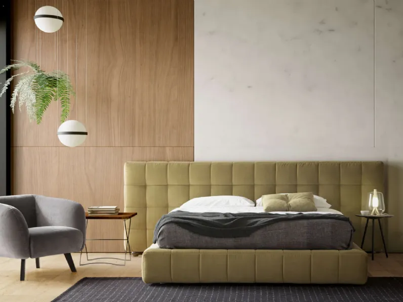 Letto con testiera Terence XL di Valentini