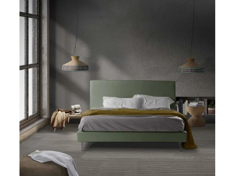 Letto con testiera Vela Liscio di Lettissimi
