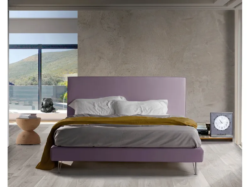 Letto con testiera Vela Liscio di Lettissimi