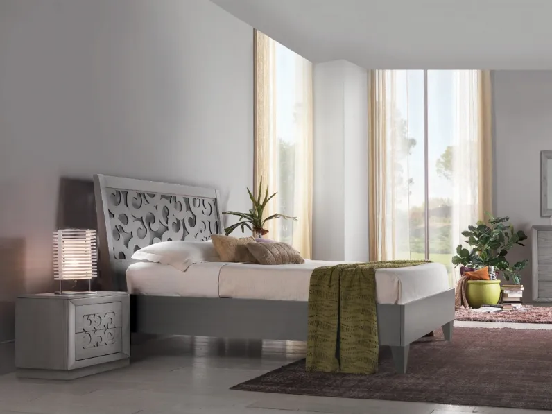 Letto Wind FMG719 in legno con box contenitore di Betamobili