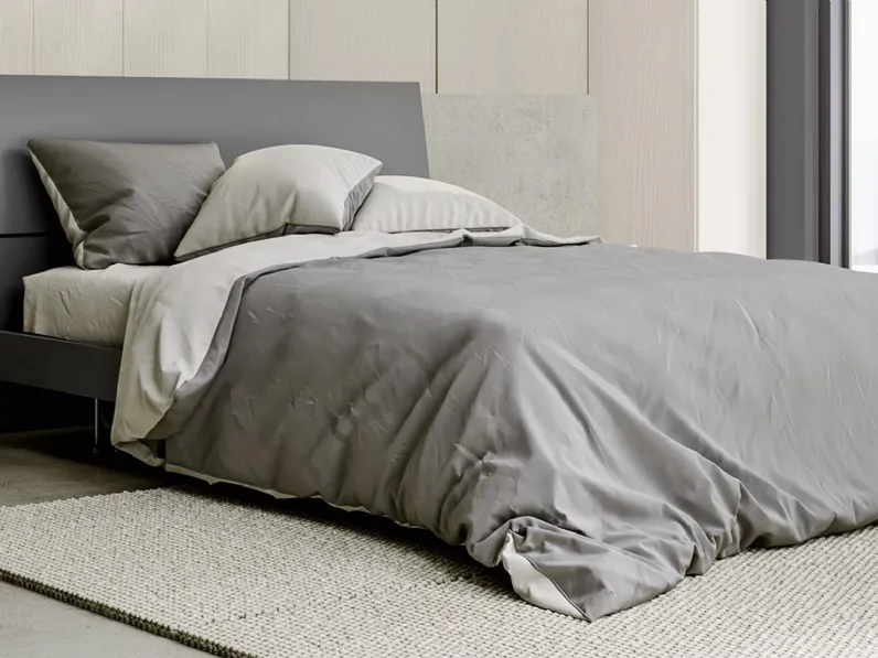 Letto matrimoniale con contenitore e testiera Xential di Mab