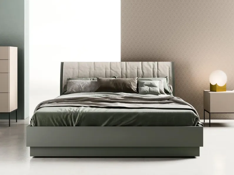 Letto Bent con testiera di Zalf