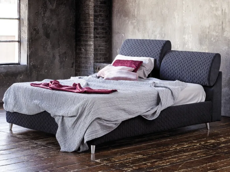Letto Zeus in tessuto imbottito di Confortplus