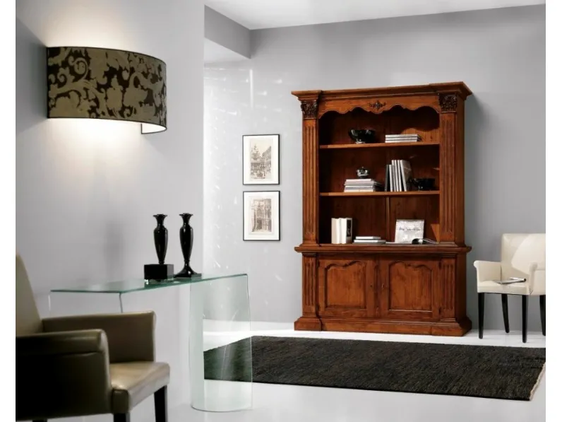 Libreria in legno a due ante con 2 vani distinti 159-A di Zanini