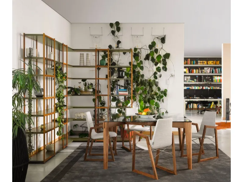 Libreria in legno massello con ripiani in MDF 93 08 di Horm