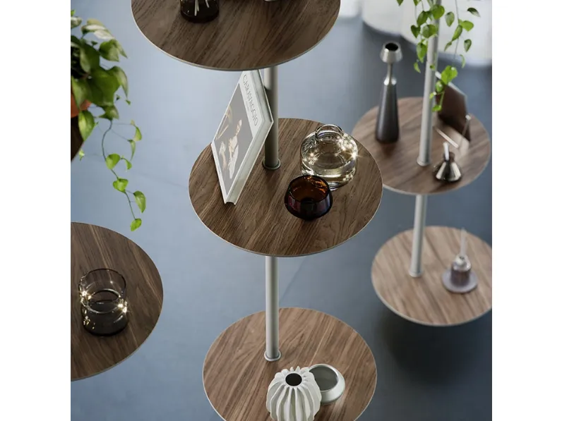 Libreria freestanding Address in acciaio e legno di Cattelan Italia