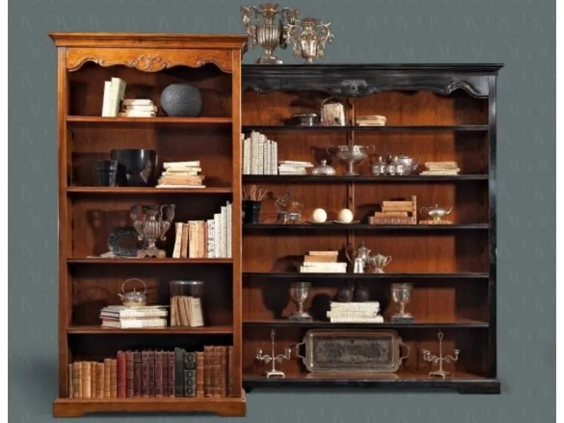 Libreria a muro classica in legno Art 2148 e 2149 di Vittorio Grifoni