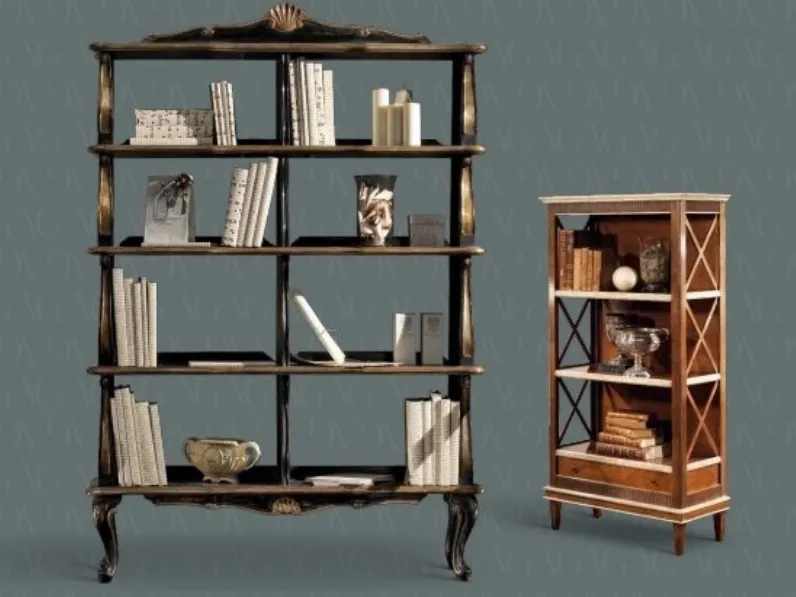 Libreria classica in legno Art 2171 e 2172 di Vittorio Grifoni