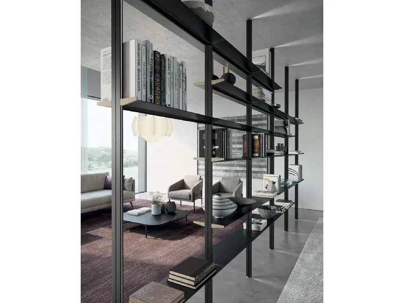 Libreria modulare bifacciale Bamboo di Dall'Agnese