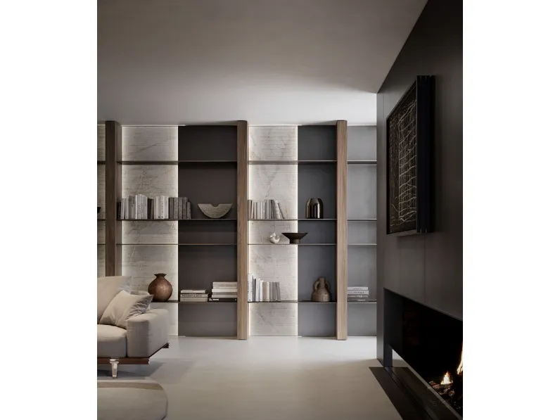 Libreria a muro Blade Edge di Modulnova