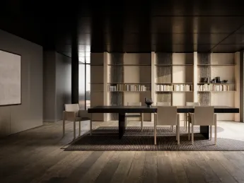 La libreria modulare Blade Edge di Modulnova è stata progettata dall’architetto Antonio Citterio ed 