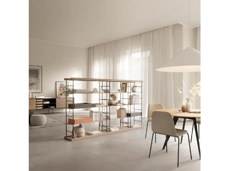 Libreria Bost finitura Natural Oak di Treku