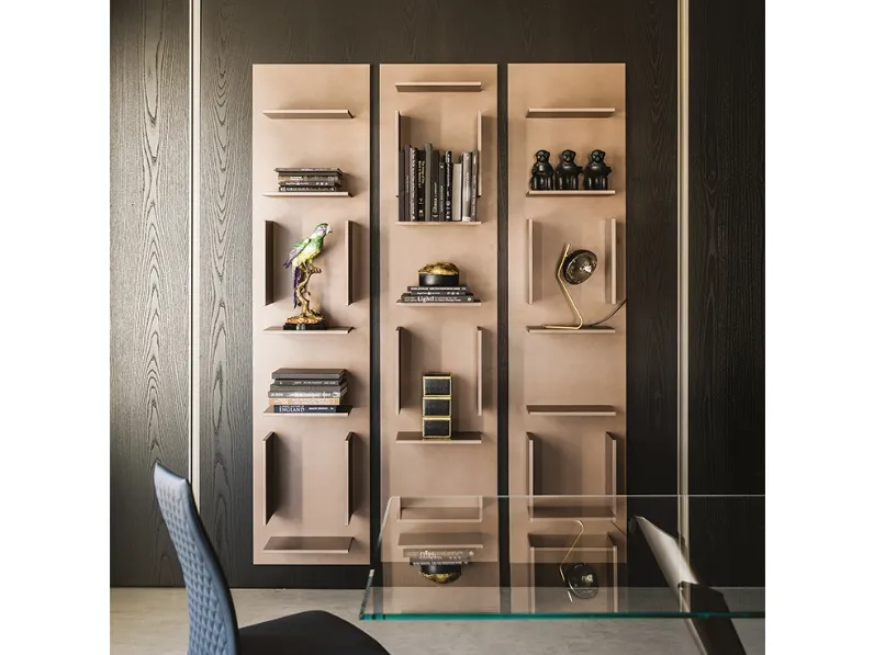 Libreria componibile a muro in legno Fifty di Cattelan Italia