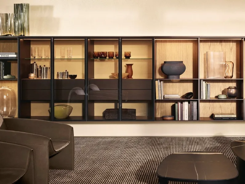Libreria sospesa Code di Poliform