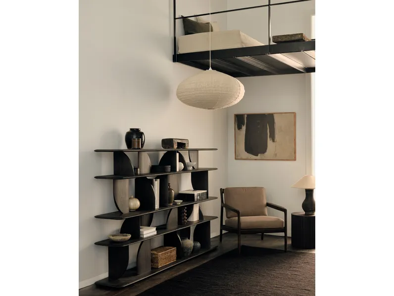 Libreria Geometric in teak di Ethnicraft