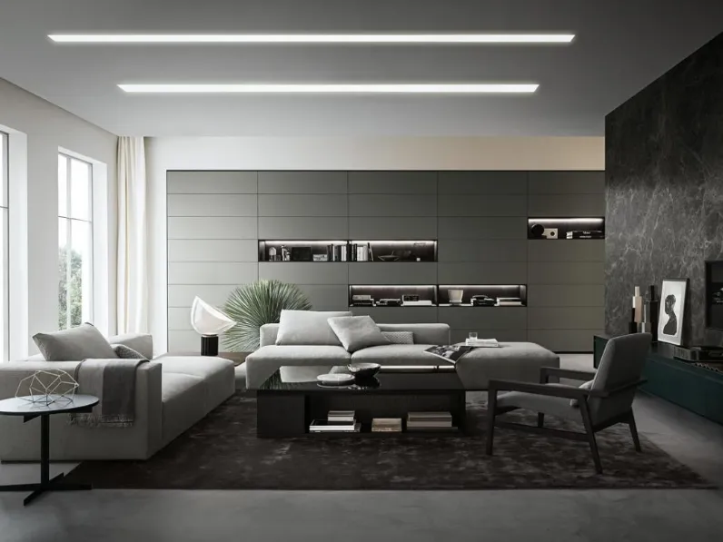 Libreria Flexus composizione 05 in laccato opaco di Giellesse