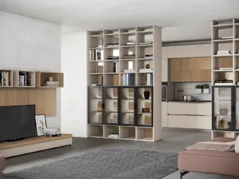 La libreria Golf Infinity R102 di Colombini Casa unisce design e funzionalità in un unico mobile ele