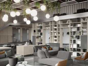 La libreria Golf Infinity R106 di Colombini Casa unisce design contemporaneo e funzionalità d'eccell