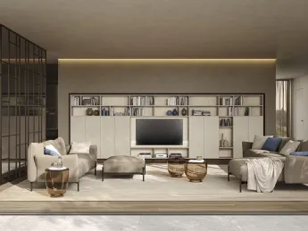 La Libreria Infinity L101 di Colombini Casa offre design contemporaneo e funzionalità versatile per 