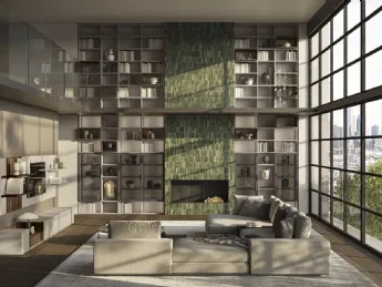 Libreria Infinity L109, un'opera d'architettura domestica firmata Colombini Casa.