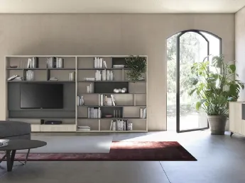 La libreria Infinity L124 di Colombini Casa è un elemento d’arredo dal design essenziale e funzional