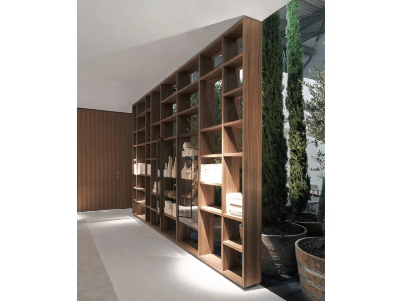 Libreria divisoria in legno Interparete di Porro