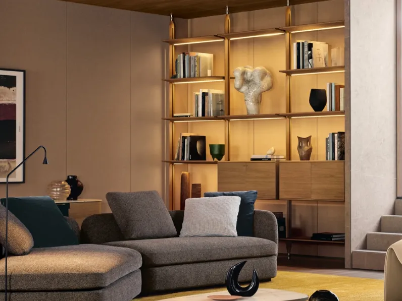 Libreria in rovere Lexington di Poliform