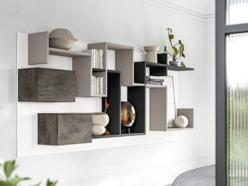 Libreria sospesa Liberty M55 di Marka Total Living