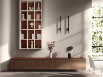 La Libreria Living Mira Cottage di Scavolini unisce design e funzionalità per arredare con stile.