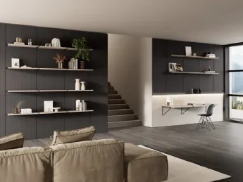 La Libreria Living Stilo Urban Bronze di Scavolini unisce design contemporaneo e funzionalità d'ecce