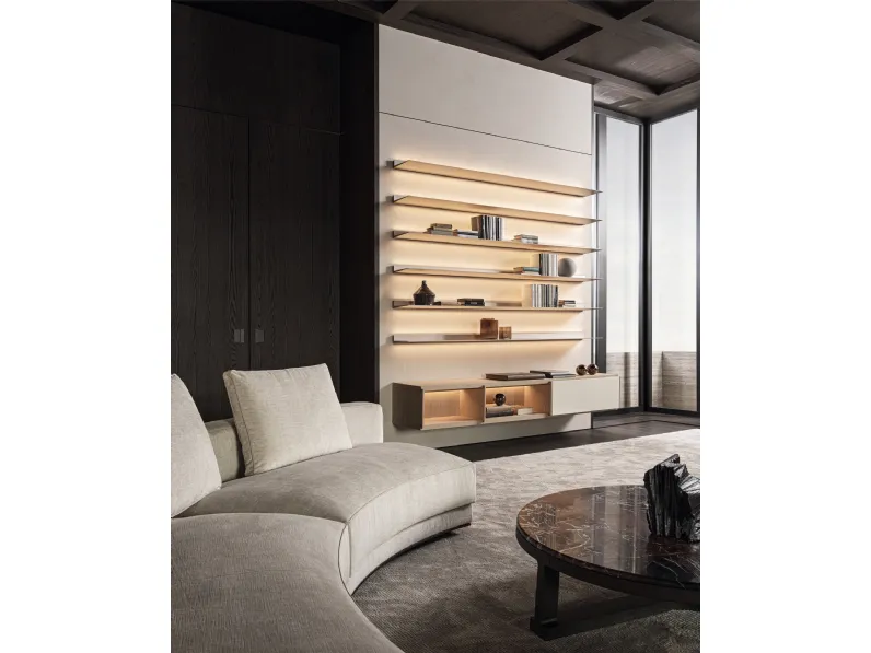 Libreria a moduli componibile Logos di Molteni & C