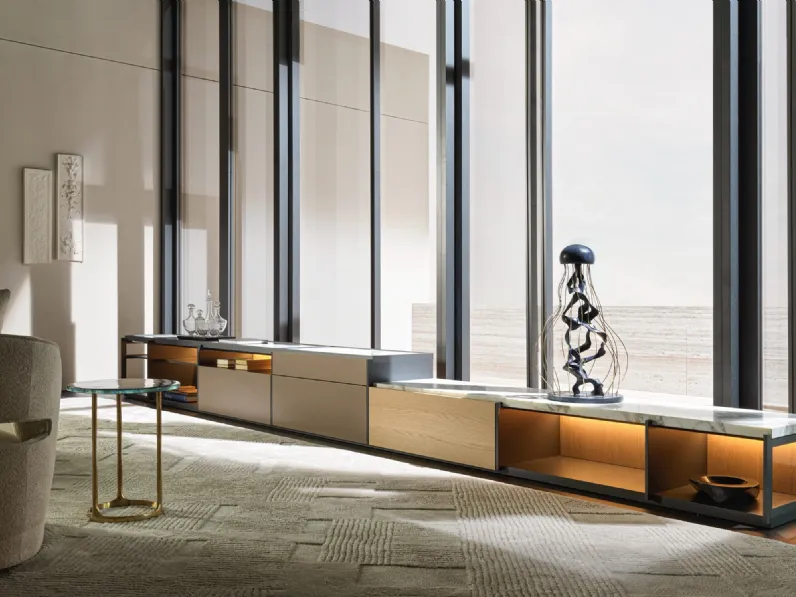 Libreria a moduli componibile Logos di Molteni & C