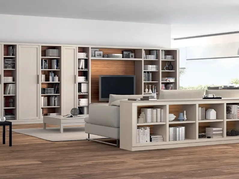 Libreria Melograno composizione 16  in legno laccato di Le Fablier